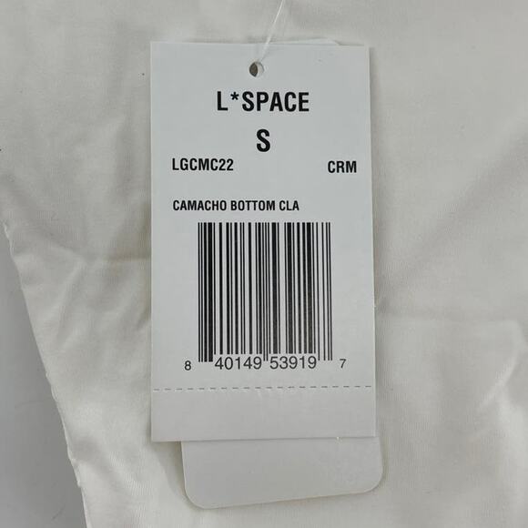 L*Space Textured Camacho Bikini Bottom Classic In Cream S - Picture 9 of 11